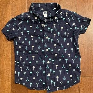 Used Janie and Jack 4T short-sleeved button down short
